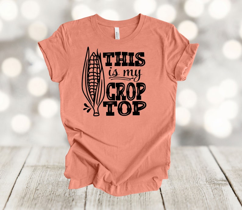 Summer Vegetables, This Is My Crop Top, Vegetable Garden, Farmer's Market, Premium Soft Unisex Tee, Plus Size 2x, 3x, 4x Available Heather Sunset