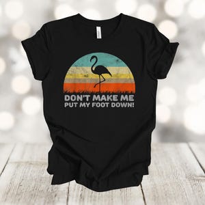 Don't Make Me Put My Foot Down Shirt Cute Flamingo Lover Tee Don't Make Me Put My Foot Down Shirt Cute Flamingo Lover Tee