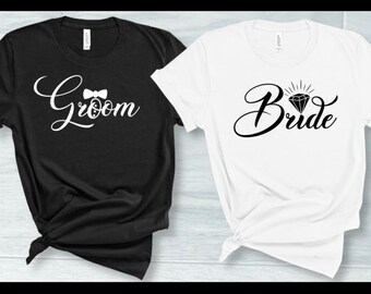 Bride Or Groom Shirt, Wedding Tee, Honeymoon, Premium Soft Tee Shirt, Choice Of Colors , Plus Sizes 3x, 4x,