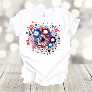 Independence Day Shirt, Fireworks, American Shirt, July 4th Shirt, Premium Soft Unisex Tee, Plus Size 2x, 3x, 4x Available