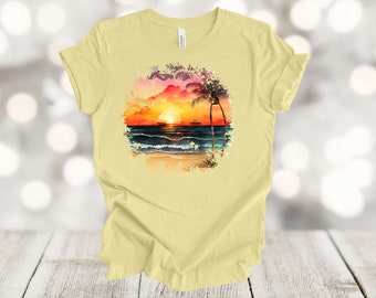 Tropical Sunset Beach Shirt: Soft Unisex Tee
