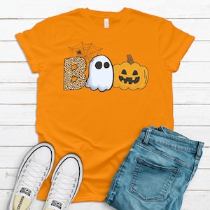 Cute Halloween Shirt, Boo, Pumpkin And Ghost, Premium Unisex Tee , Soft Tee Shirt, Plus Size Available