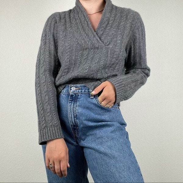 Vintage charter club grey cashmere sweater