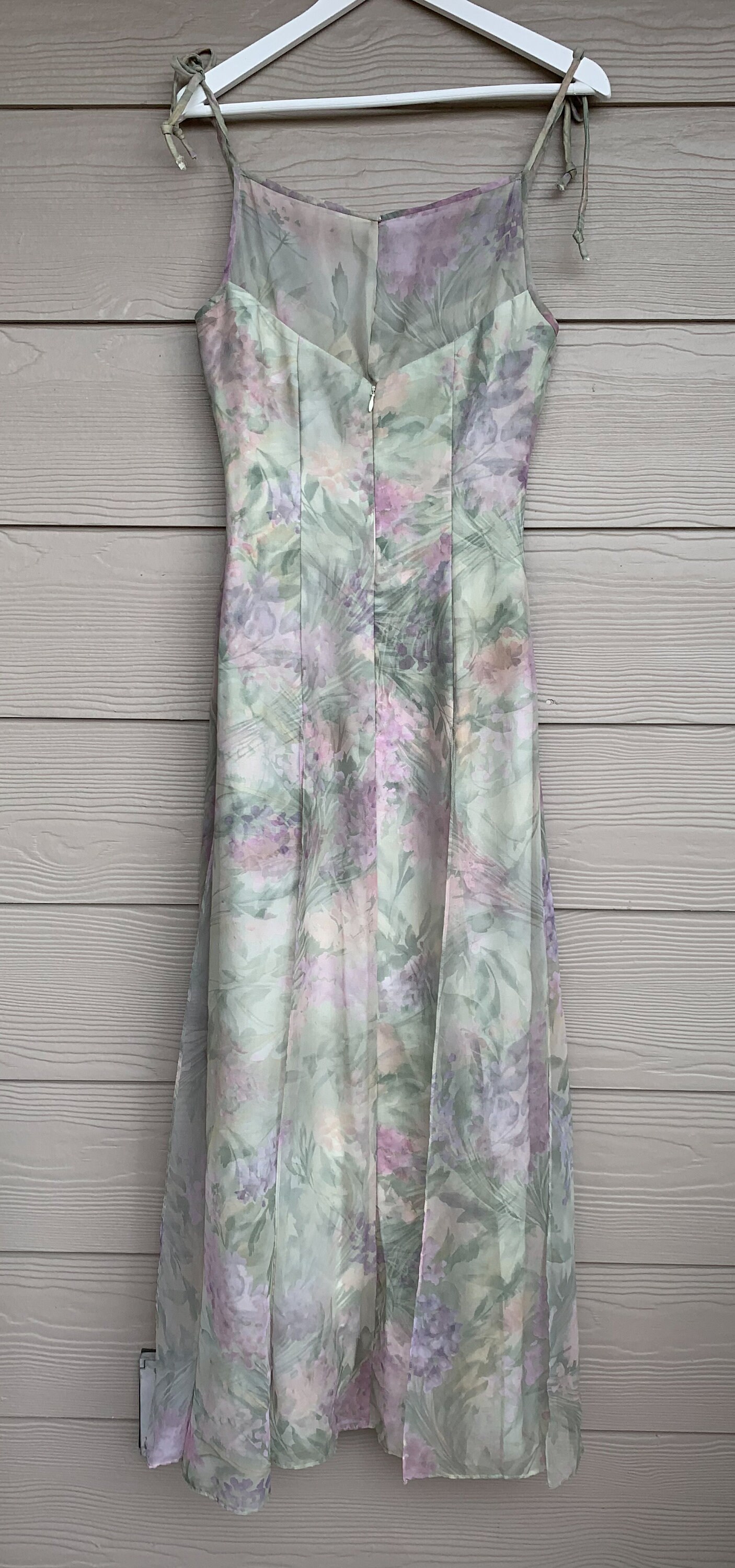 House of Bianchi Vintage Maxi Dress 60s 70s Floral Green Pink | Etsy