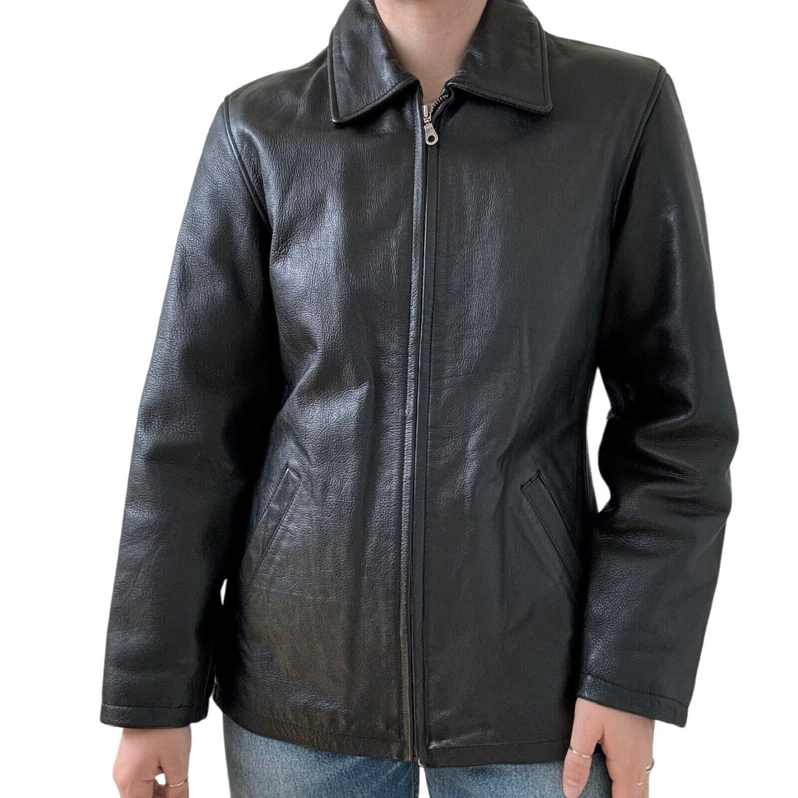 Veste Bomber Wilsons Leather Pour Homme Taille XL - Doublure Thinsulate Noire, Occasion Très Bon état