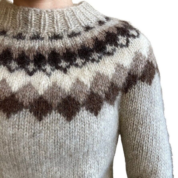 Vintage 1970s Hilda Ltd Icelandic Wool Hand Knit … - image 6