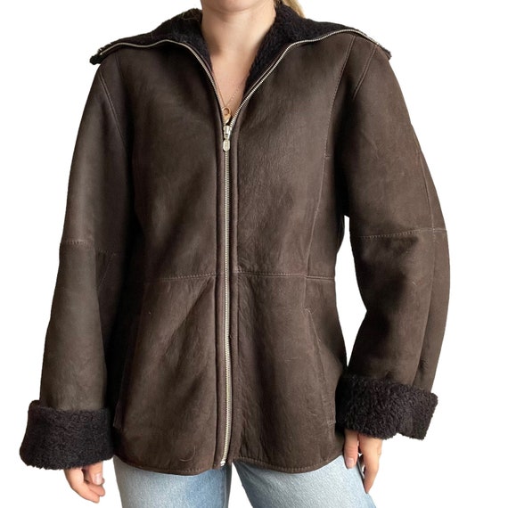 Robert Talbott Custom Hand Made Brown Shearling L… - image 2