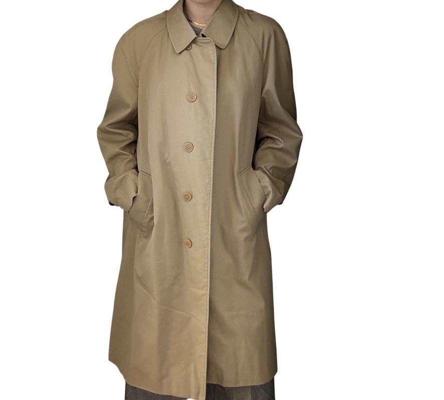 ジャケット・アウター vintage Aquascutum gimmick trench coat Vintage Aquascutum London Mens Aqua 5 Tan Beige Trench Rain Coat