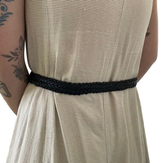 Vintage 1990s Womens 100% Leather Navy Blue Braided Rope Western Belt Sz S Vintage 1990s Womens 100% Leather Navy Blue Braided Rope  main image 2