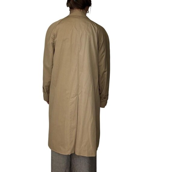 Vintage Aquascutum London Mens Aqua 5 Tan Beige Trench Rain Coat