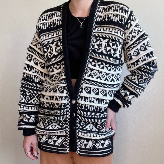 70s-80s alpaca 100% cardigan