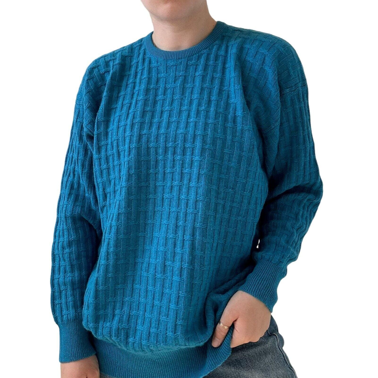Vintage Neiman Marcus NWT Blue Cashmere Blend Made in Scotland 