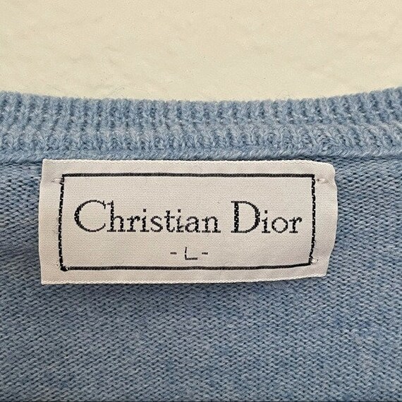 Vintage annees 90 Christian Dior Femme Bleu V Col Manches Longues Pull Surdimensionne L Etsy France