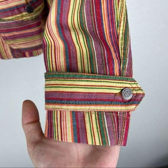 JC de Castelbajac rainbow striped denim jacket - image 9