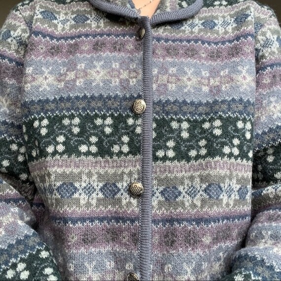 Vintage Wool Snowflake Striped Oversized Hiking C… - image 6