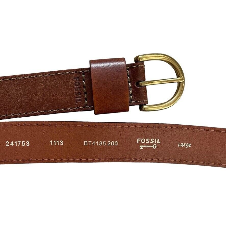 Fossil Womens Brown Solid Leather Western Minimalistic Brass  display picture 1