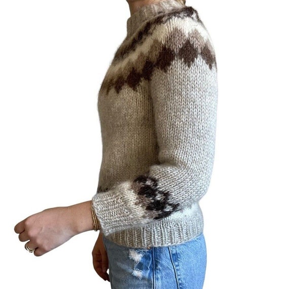 Vintage 1970s Hilda Ltd Icelandic Wool Hand Knit … - image 3
