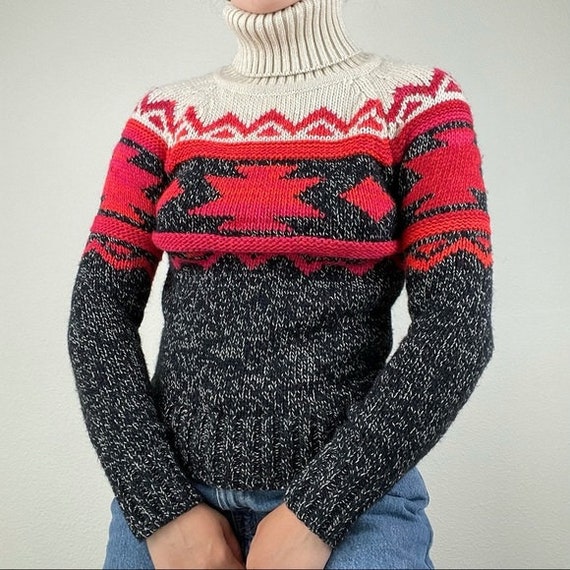 VintageThreadGems Superdry Nwt Turtleneck Aztec Sweater