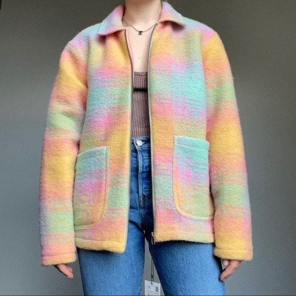 Rainbow pastel jacket clearance
