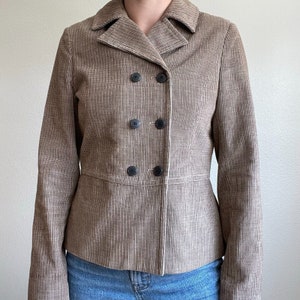 Robert Graham Womens Brown Collared Corduroy Blazer Preppy Jacket Sz S image 9