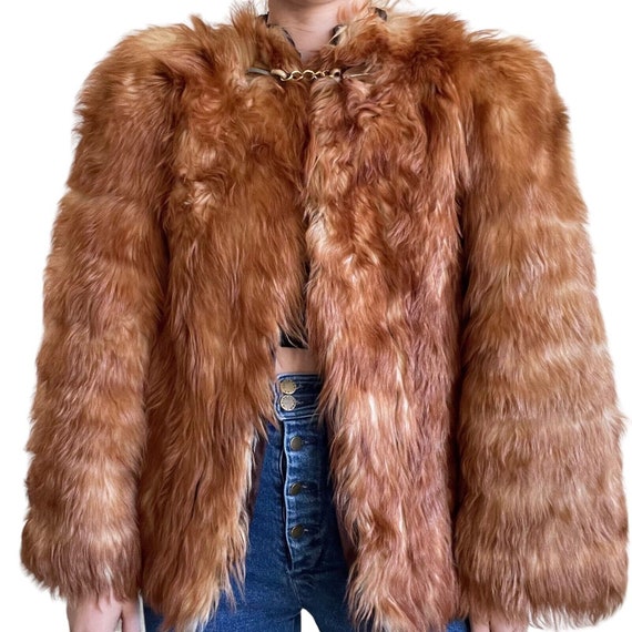 Vintage 1960s Womens Genuine Fox Fur Retro Hippie… - image 4