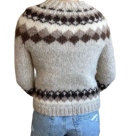 Vintage 1970s Hilda Ltd Icelandic Wool Hand Knit … - image 4