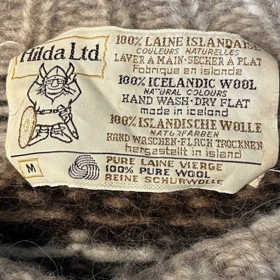 Vintage 1970s Hilda Ltd Icelandic Wool Hand Knit … - image 7