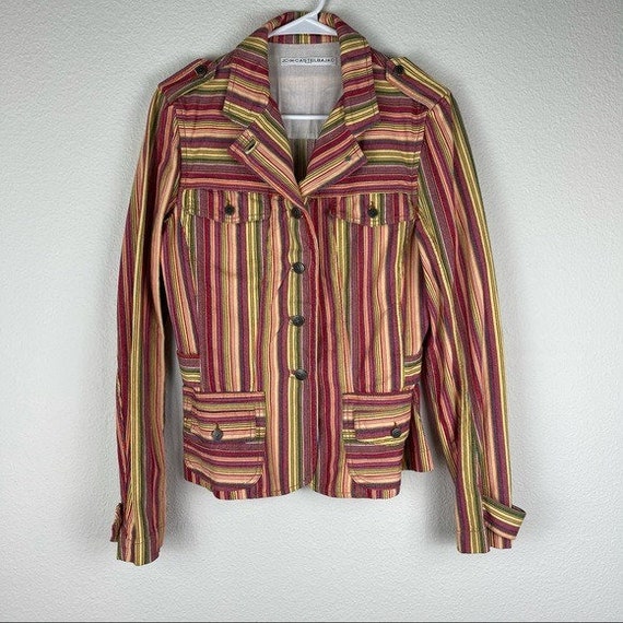 JC de Castelbajac rainbow striped denim jacket - image 4