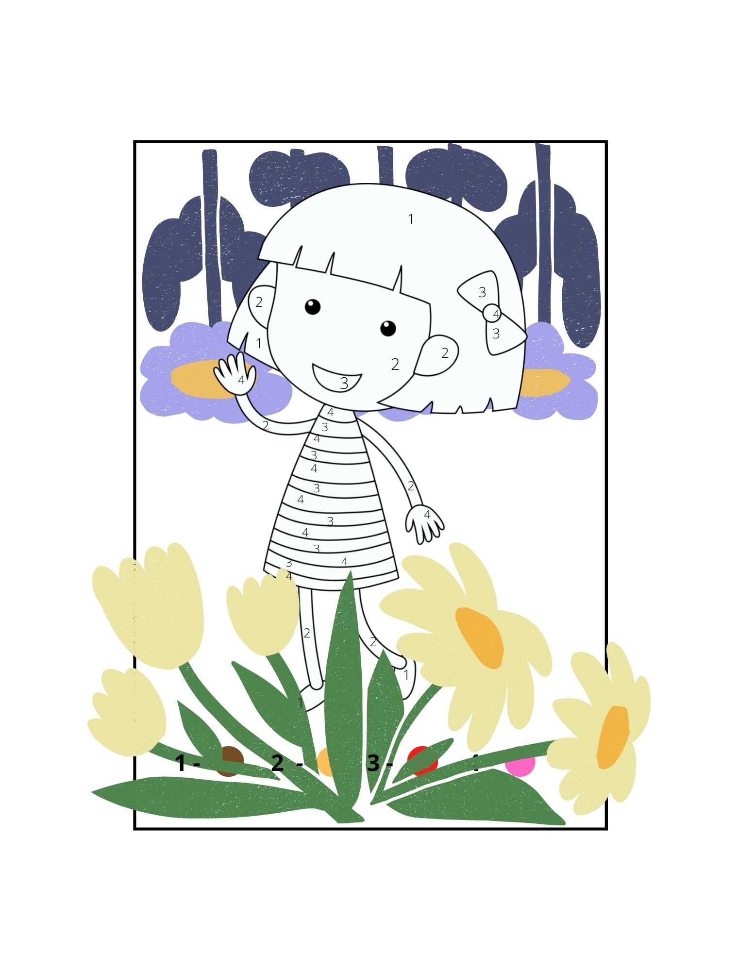 Color by Number for Kids. Instant Download. Print and Color - Etsy
