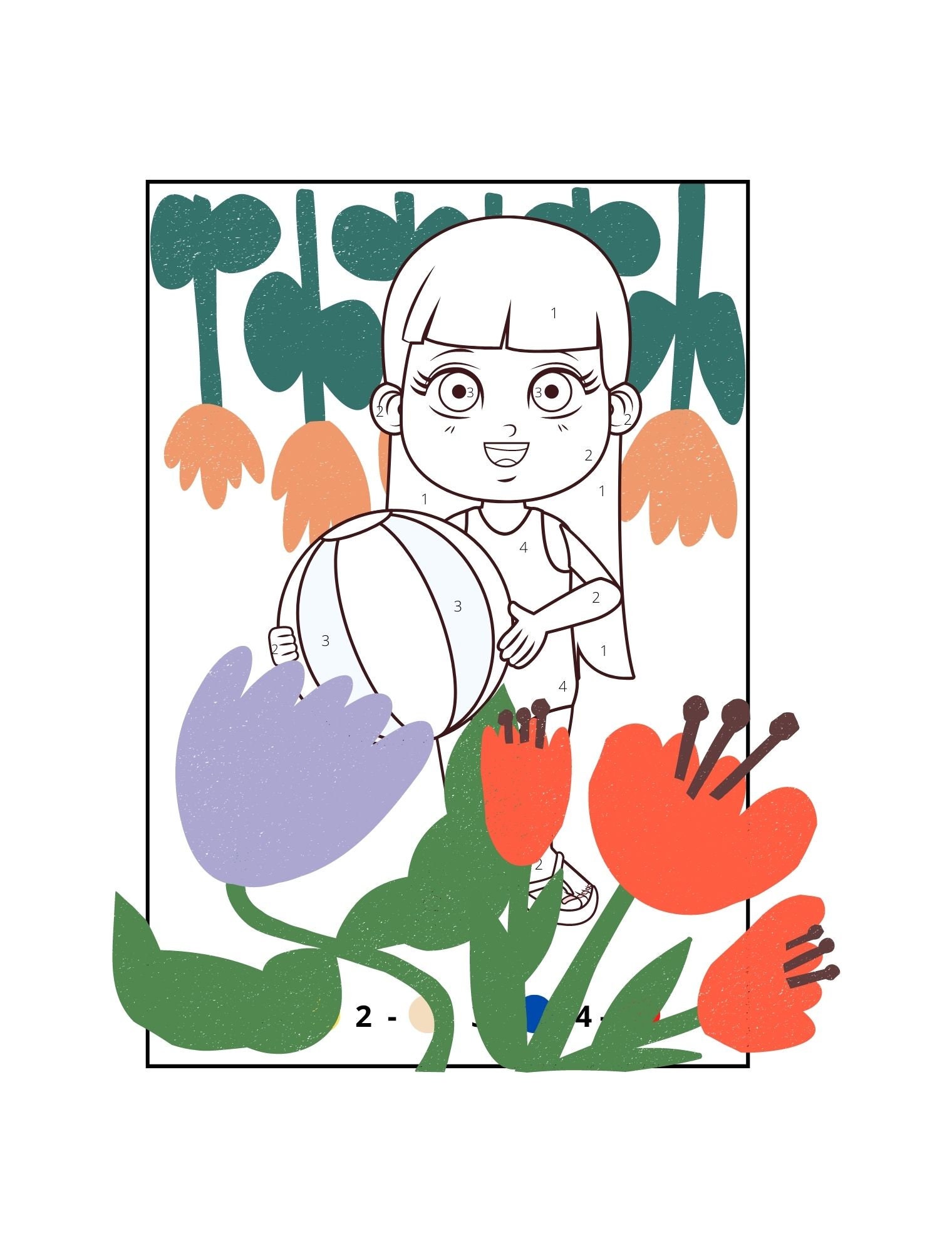 Color by Number for Kids. Instant Download. Print and Color - Etsy