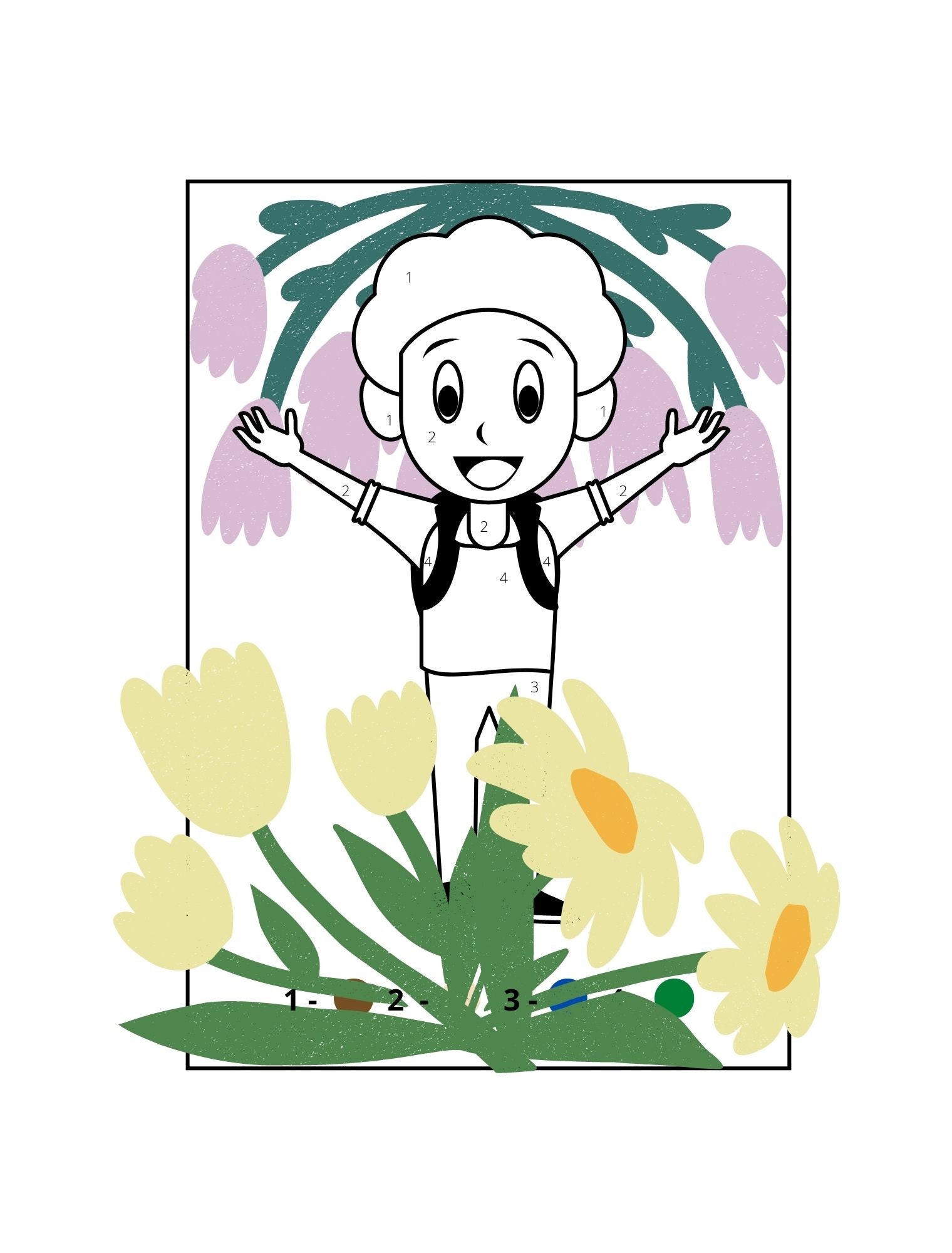 Color by Number for Kids. Instant Download. Print and Color - Etsy