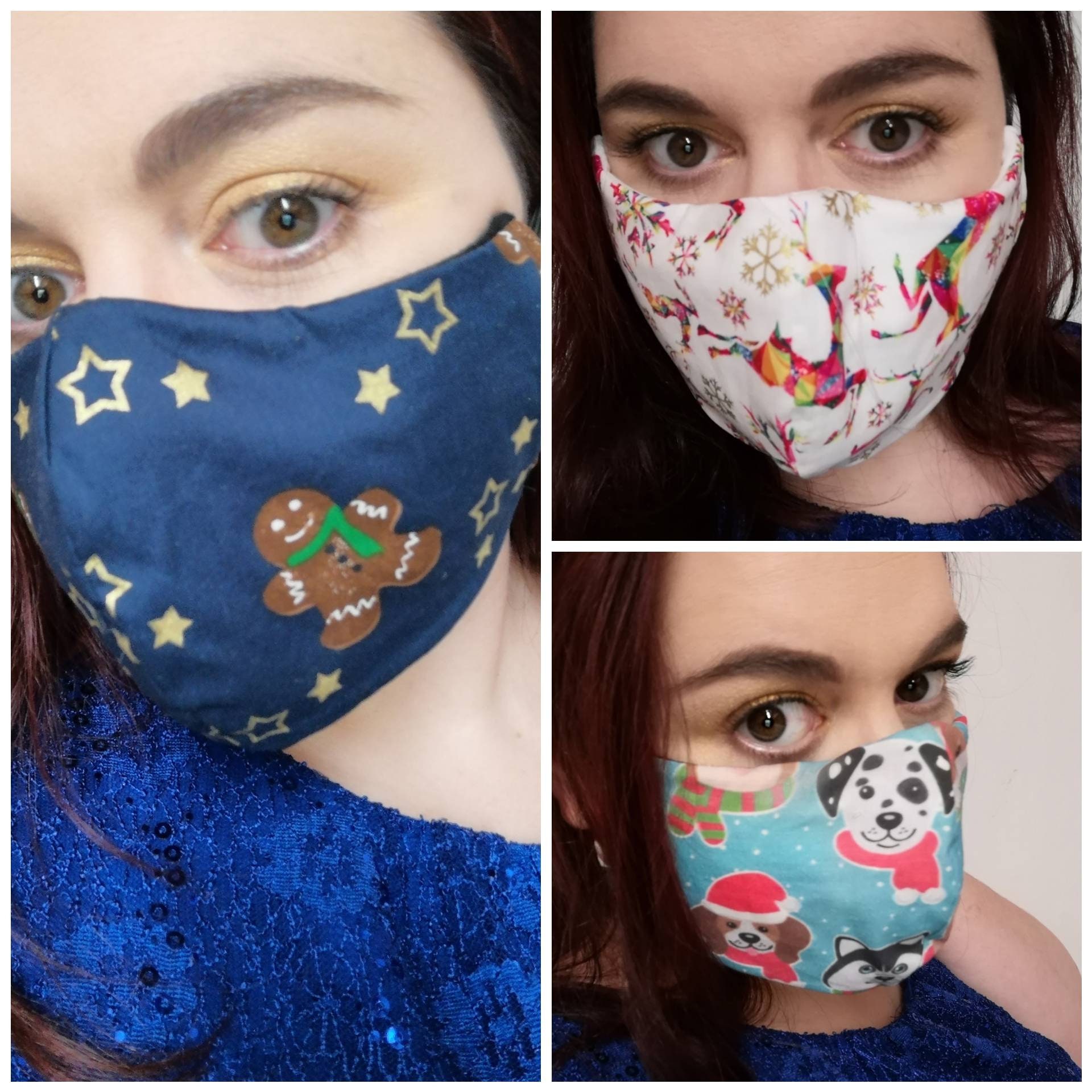 Three Layer Face Mask Etsy