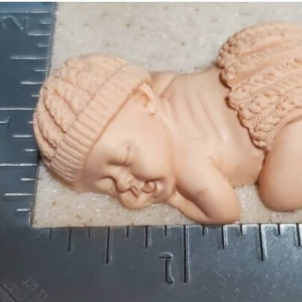 3D small Angel Baby Silicone Mold ,Polymer Clay, cute Angel silicone