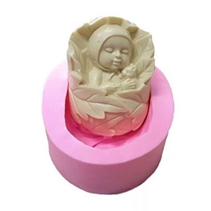 Baby# 17 baby leaves, soap  silicon mold,  polymer clay, sugarcraft, gumpaste,  candle, chocolate, resin  , baby shower favors,