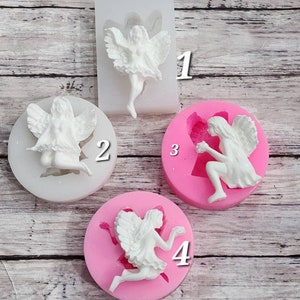 Fairy garden lady silicon mold,  polymer clay, sugarcraft, gumpaste,  soap, candle, chocolate, resin  plaster, party  favors, cold porce