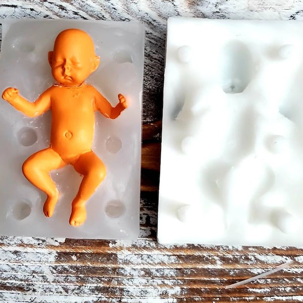 baby 3D silicon mold,polymer clay, cold porcelain,  sugarcraft gumpaste, baby shower favors,