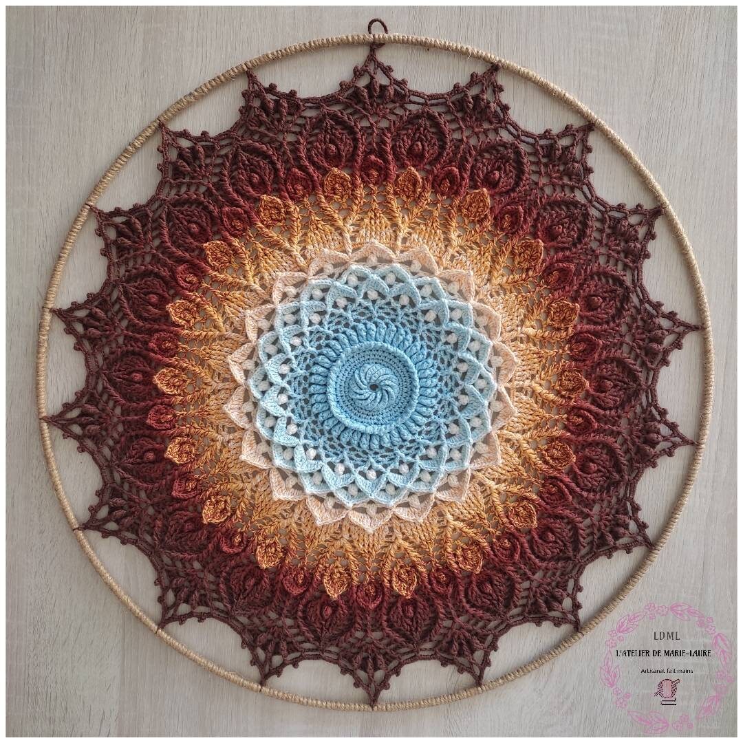 Mandala Gabrielle Décoration Murale/Wall Hanging/ Intérieure