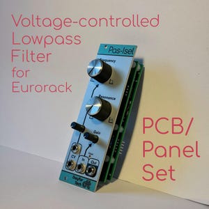 Dwyfor Tech Pas-Isel - Eurorack DIY Lowpass Filter VCF - PCB & Panel Set