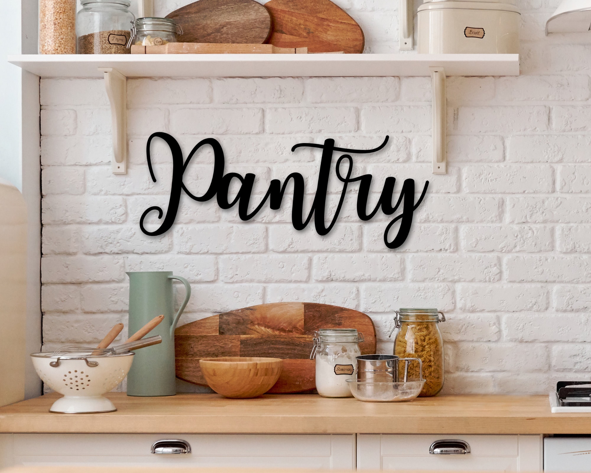 Pantry Sign Pantry Metal Word Metal Wall Art Farmhouse Etsy