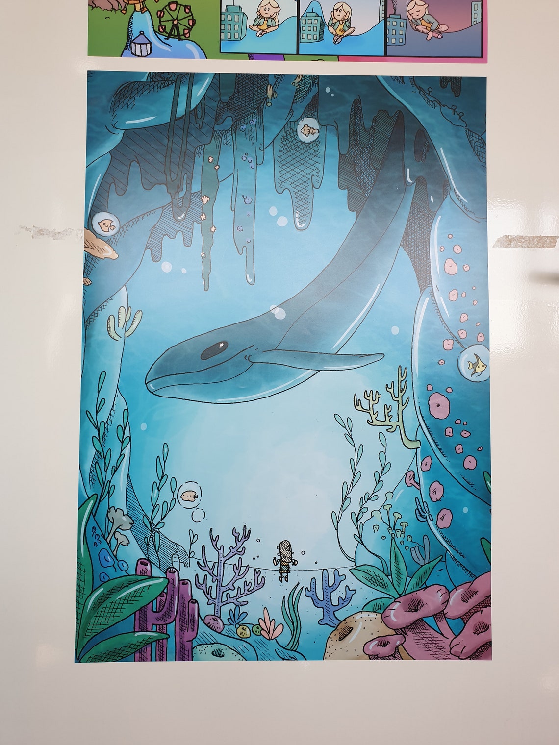 Whale in a Forest Poster - Etsy