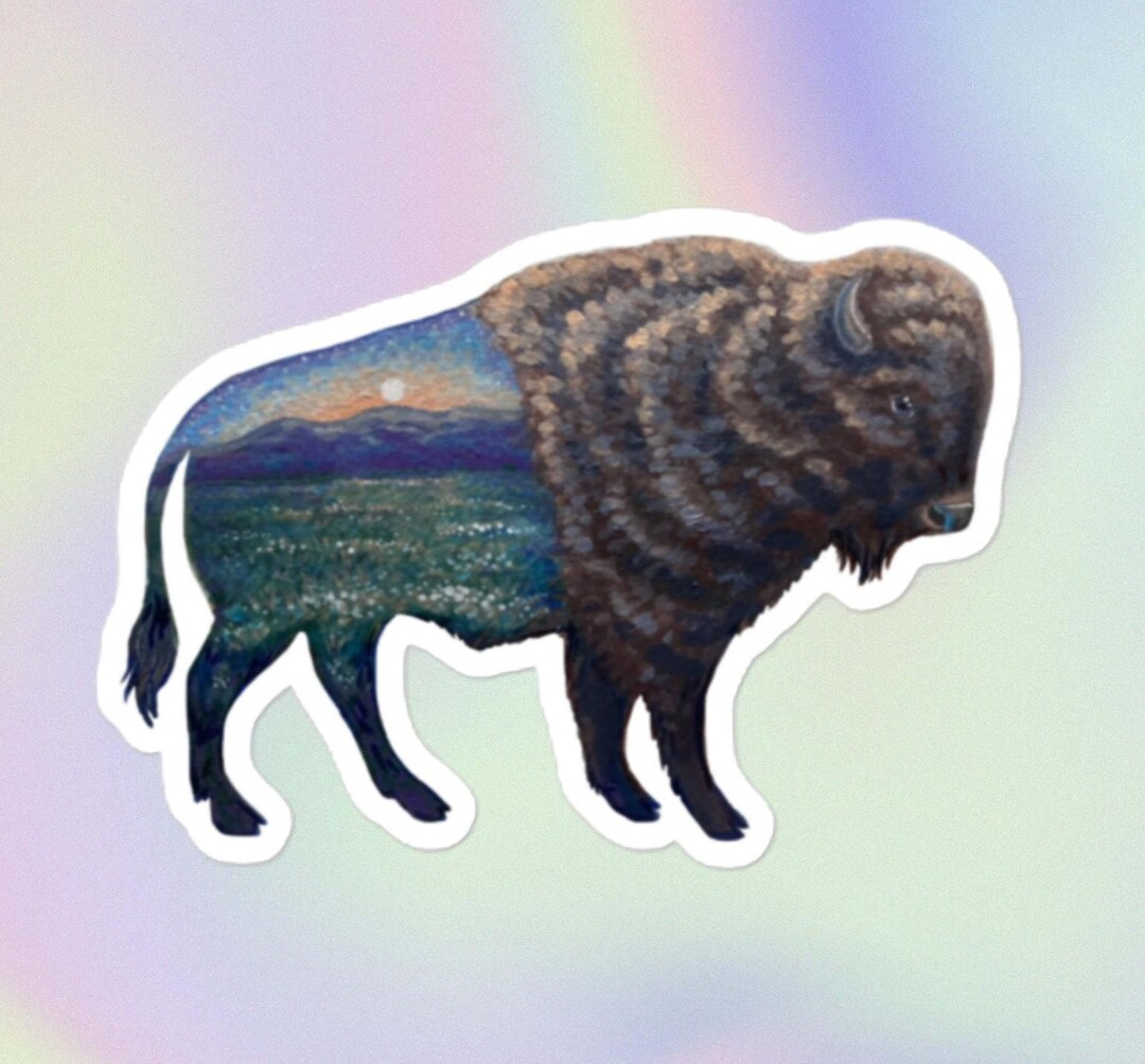 Bison Sticker - Etsy