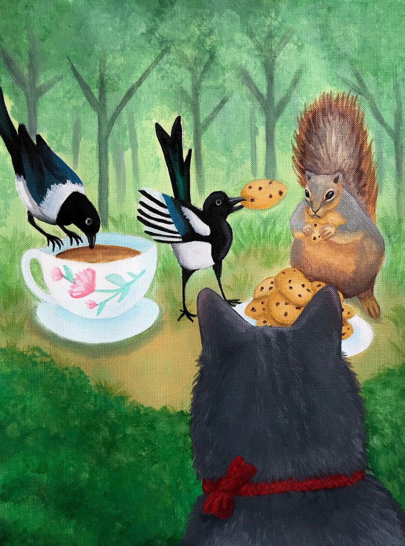 animal-tea-party-art-print-gifts-for-tea-lovers-gifts-for-etsy