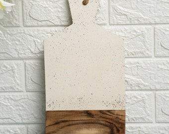 Marble and wood cutting board with handle stone chopping board  chopping board cheese board for kitchen