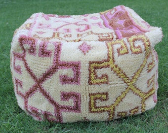 Home Décor Wool Pouf Cover Living room Pouf Handmade Square Floor Pouf Bohemian Sitting Pouf Cover