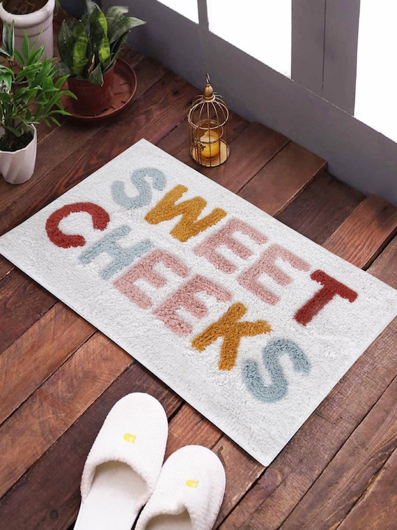 Sweet Cheeks Hand Tufted Cotton Bath Mat Washable Bathroom Mat Gift for Her  -  Norway