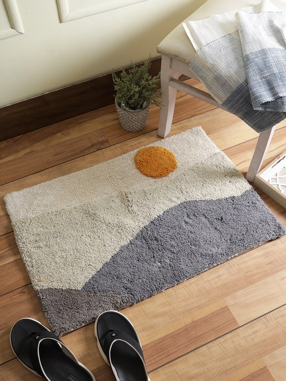 Sun Rising Landscape Bathmat Tufted Cotton Bathroom Rug - Etsy UK