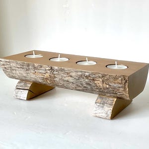Tea Light Candle Holder Wood, Mission Style Tea Light Display