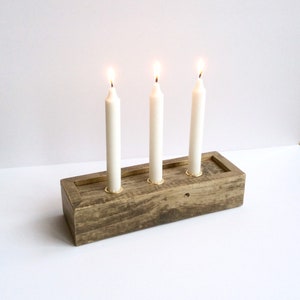 Farmhouse Candle Holder, Rustic Wood Candlestick Holder, Taper Candle Holder, Handmade, Candlestick Centerpiece, Handmade Candle Holder