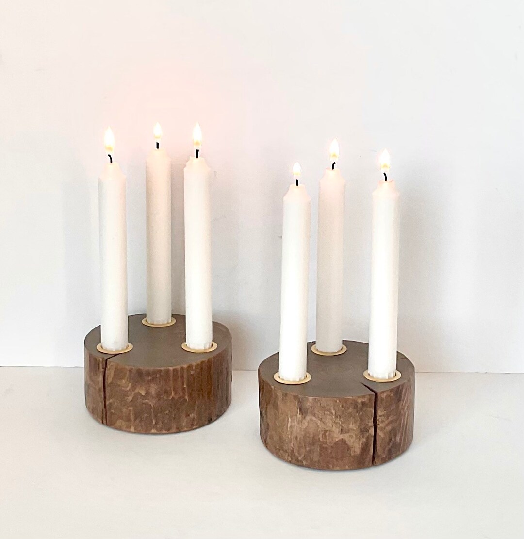 Candlestick Holders, Candle Holders Wood, Candlestick Risers Wood - Etsy