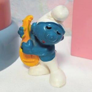 Smurfs Smurfs Peyo - Musician figurine type Schleich 80&#39;s vintage Toy